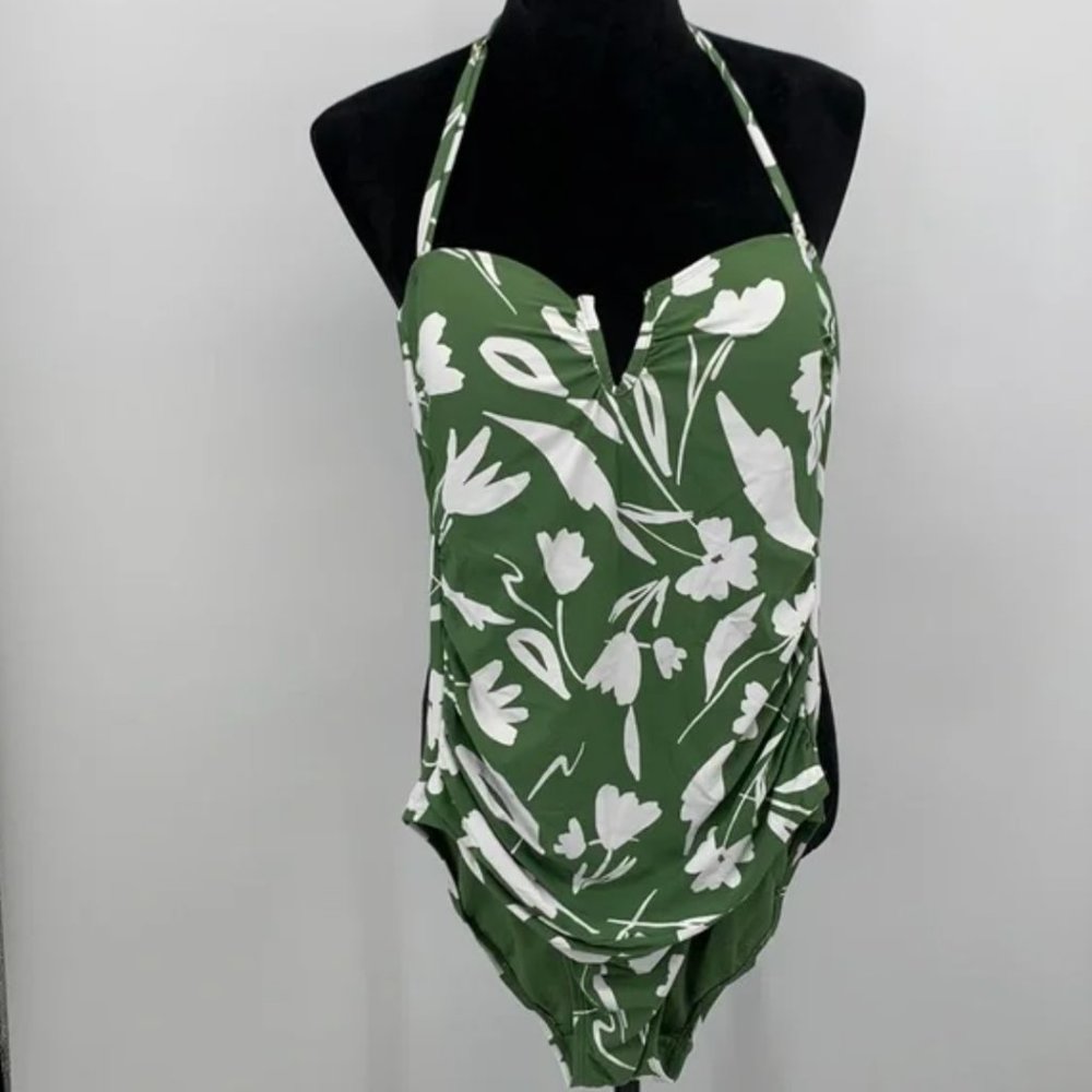 Anne Cole swimsuit one piece | size 10 (Green Floral)
